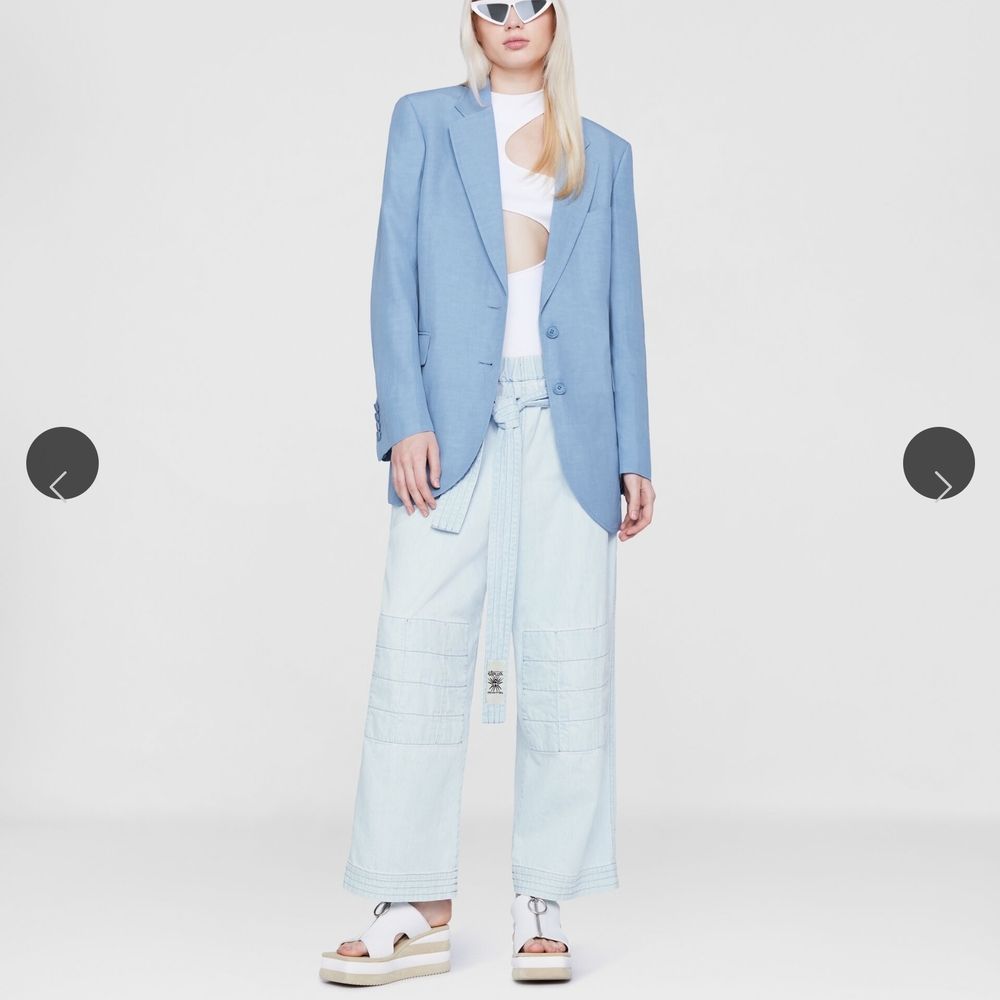 Stella McCartney Belted Wide Leg  Denim Pant